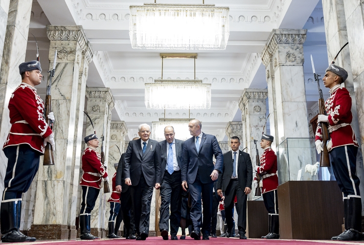 Il Presidente della Repubblica Sergio Mattarella con il Presidente della Repubblica di Bulgaria, Rumen Radev, al termine delle dichiarazioni alla stampa