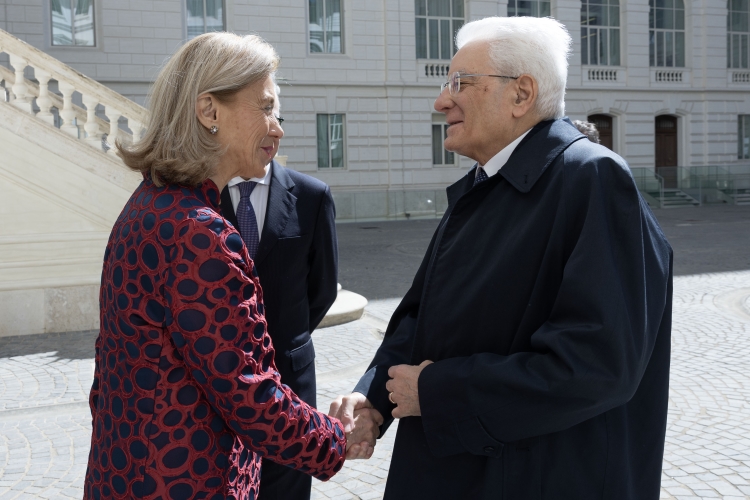 Il Presidente della Repubblica Sergio Mattarella a Palazzo Dante accolto e da Elisabetta Belloni,Direttore generale del DIS,in occasione dell'inaugurazione dell'anno accademico 2024 della Scuola di formazione del Sistema di informazione per la sicurezza della Repubblica
