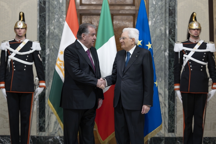 Il Presidente della Repubblica Sergio Mattarella con Emomalī Rahmon,Presidente della Repubblica del Tagikistan,in Visita Ufficiale
