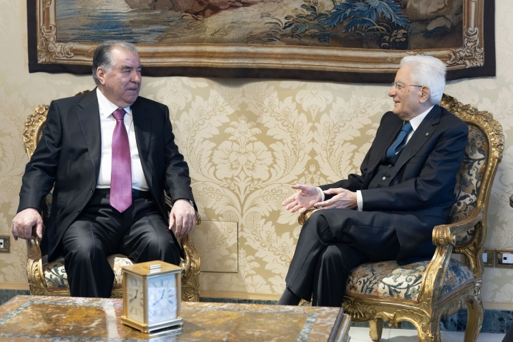 Il Presidente della Repubblica Sergio Mattarella con Emomalī Rahmon,Presidente della Repubblica del Tagikistan,in Visita Ufficiale

