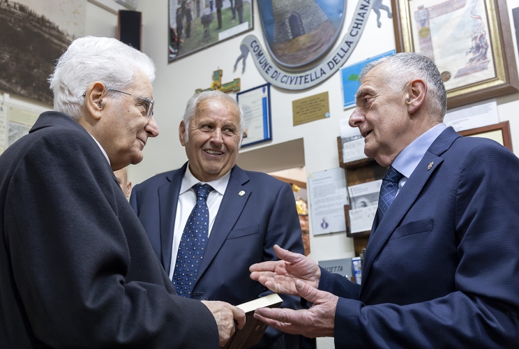 Il Presidente della Repubblica Sergio Mattarella a Civitella in Val di Chiana in occasione del 79° anniversario di Liberazione