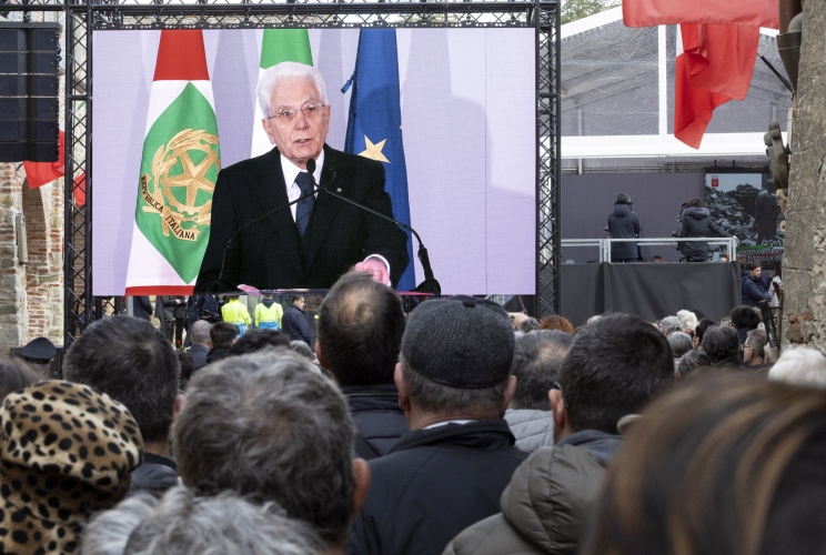 Il Presidente Sergio Mattarella a Civitella in Val di Chiana in occasione del 79* anniversario di Liberazione