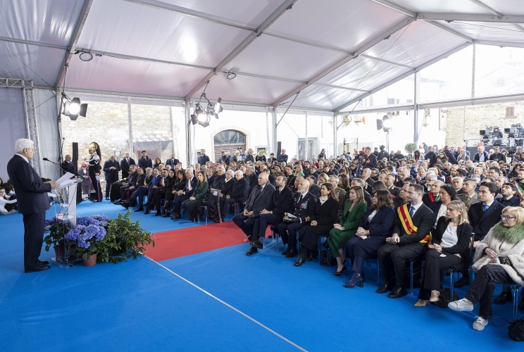 Il Presidente Sergio Mattarella a Civitella in Val di Chiana in occasione del 79* anniversario di Liberazione