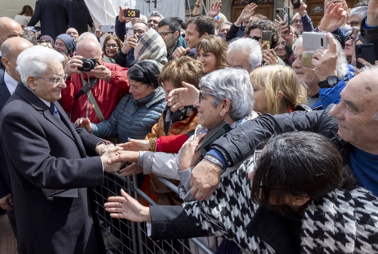 Il Presidente Sergio Mattarella a Civitella in Val di Chiana in occasione del 79* anniversario di Liberazione