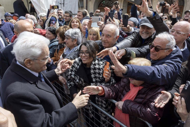 Il Presidente Sergio Mattarella a Civitella in Val di Chiana in occasione del 79* anniversario di Liberazione