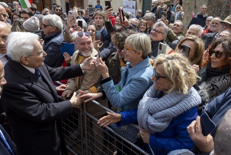 Il Presidente Sergio Mattarella a Civitella in Val di Chiana in occasione del 79* anniversario di Liberazione