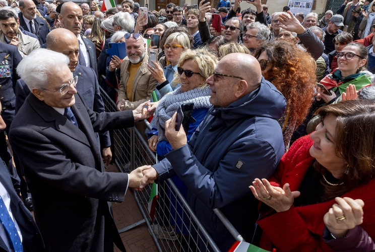 Il Presidente Sergio Mattarella a Civitella in Val di Chiana in occasione del 79* anniversario di Liberazione