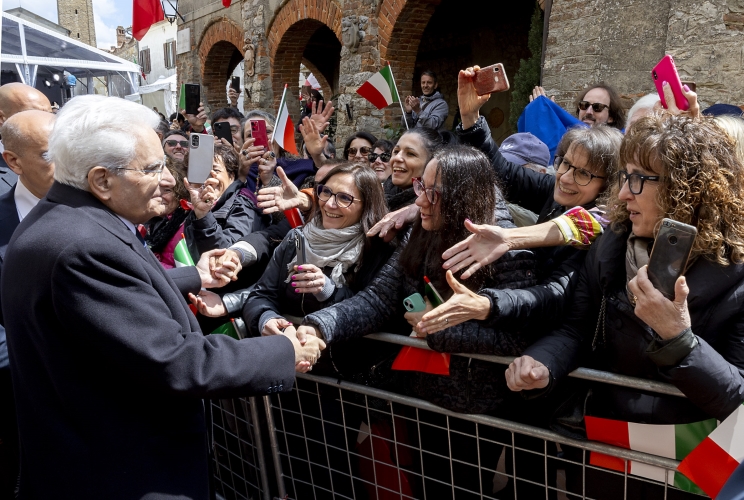 Il Presidente Sergio Mattarella a Civitella in Val di Chiana in occasione del 79* anniversario di Liberazione