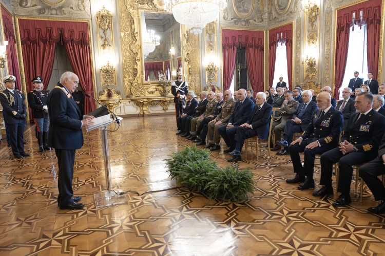 Il Presidente della Repubblica Sergio Mattarella in occasione dell'incontro con gli esponenti delle Associazioni Combattentistiche e d’Arma, nella ricorrenza del 79° anniversario della Liberazione
