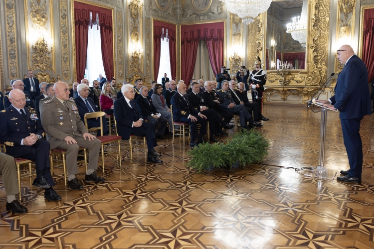Il Presidente della Repubblica Sergio Mattarella in occasione dell'incontro con gli esponenti delle Associazioni Combattentistiche e d’Arma, nella ricorrenza del 79° anniversario della Liberazione
