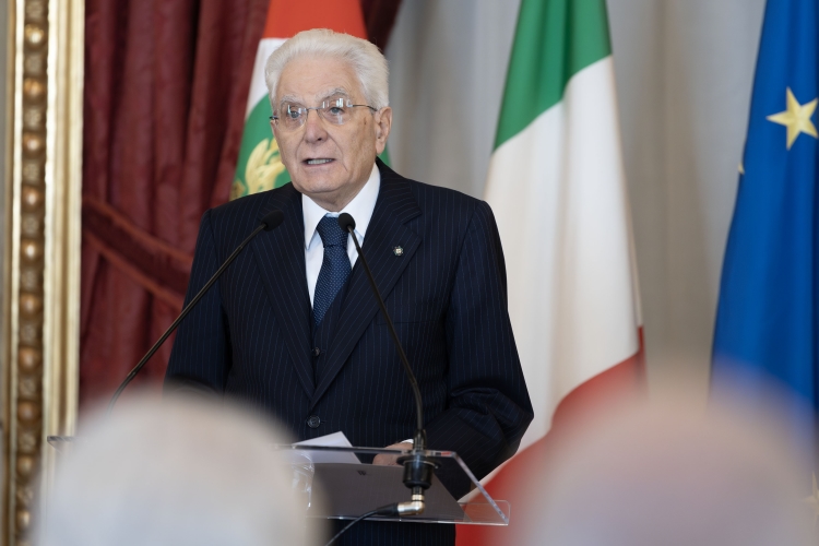 Il Presidente della Repubblica Sergio Mattarella in occasione dell'incontro con gli esponenti delle Associazioni Combattentistiche e d’Arma, nella ricorrenza del 79° anniversario della Liberazione
