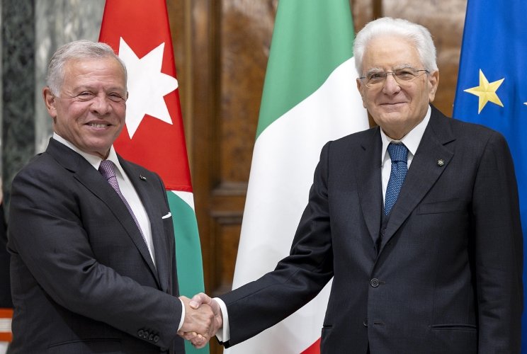 Il Presidente Sergio Mattarella con S. M. Re Abdullah II del Regno Hashemita di Giordania