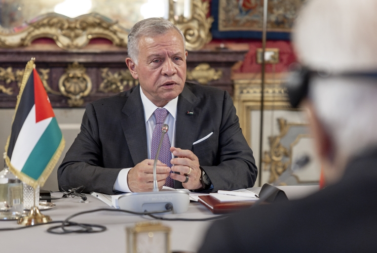Il Presidente Sergio Mattarella con S. M. Re Abdullah II del Regno Hashemita di Giordania, in occasione dei colloqui