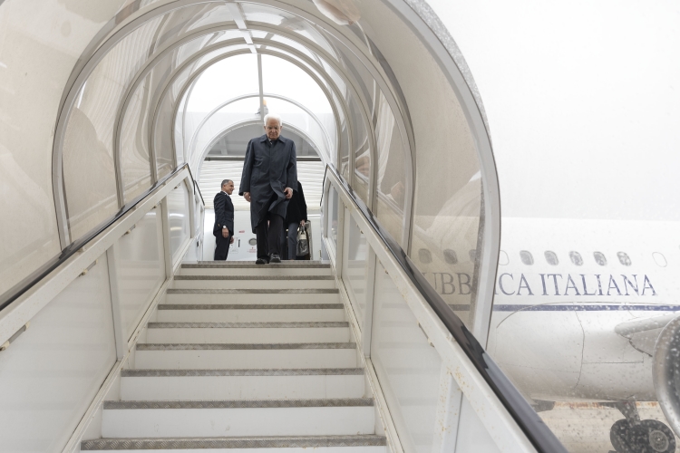 Il Presidente della Repubblica Sergio Mattarella arriva all’aeroporto internazionale di New York – John F. Kennedy
