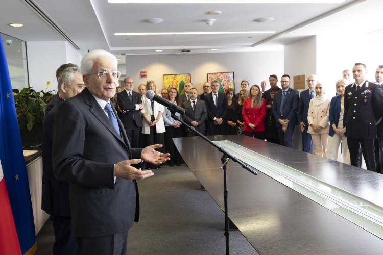 Il Presidente della Repubblica Sergio Mattarella incontra il personale della Rappresentanza Permanente d’Italia presso le Nazioni Unite
