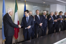 Il Presidente della Repubblica Sergio Mattarella incontra una rappresentanza di funzionari italiani delle Nazioni Unite
