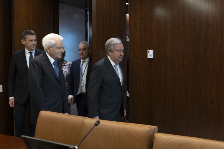 Il Presidente della Repubblica Sergio Mattarella al Palazzo di Vetro delle Nazioni Unite incontra António Guterres, Segretario Generale delle Nazioni Unite
