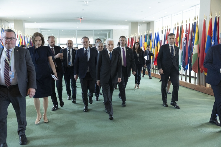 Il Presidente della Repubblica Sergio Mattarella al Palazzo di Vetro delle Nazioni Unite 
