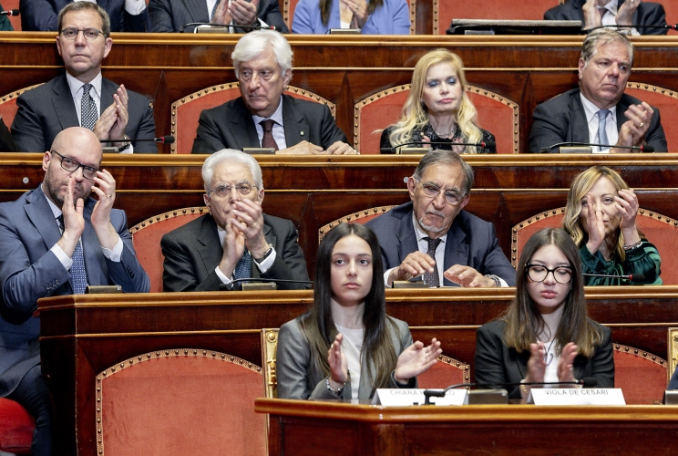 Il Presidente Sergio Mattarella in occasione della cerimonia di celebrazione del Giorno della Memoria dedicato alle vittime del terrorismo