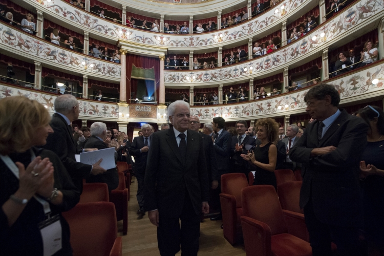 Il Presidente della Repubblica Sergio Mattarella al Teatro dei Rinnovati 