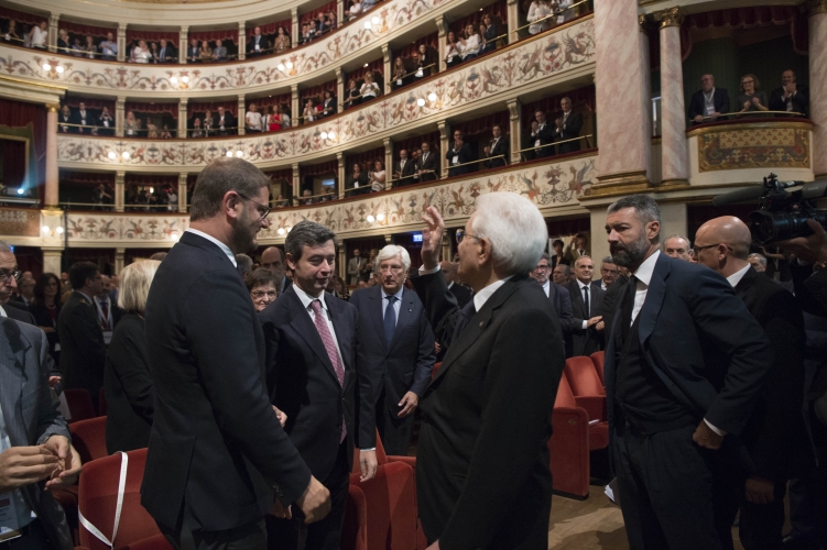 Il Presidente della Repubblica Sergio Mattarella al Teatro dei Rinnovati 