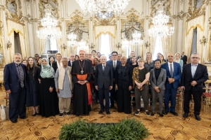 Il Presidente della Repubblica Sergio Mattarella in occasione dell'incontro con una delegazione del World Meeting on Human Fraternity
