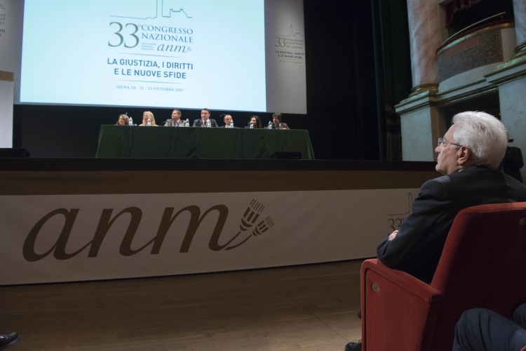 Il Presidente Sergio Mattarella in occasione dell’inaugurazione del 33° Congresso 