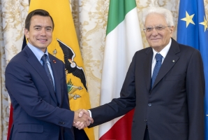 Mattarella incontra S.E. il Sig. Daniel Noboa Azin, Presidente della Repubblica dell’Ecuador