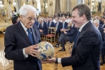 Il Presidente Mattarella incontra  le squadre finaliste della Coppa Italia di calcio 