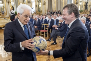 Il Presidente Mattarella incontra  le squadre finaliste della Coppa Italia di calcio 
