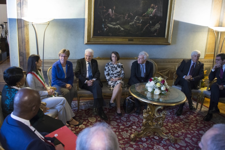 Il Presidente Sergio Mattarella  in occasione della cerimonia di chiusura del Summit 