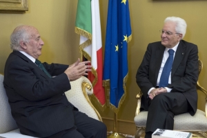 Il Presidente Sergio Mattarella con il prof. Gerardo Bianco