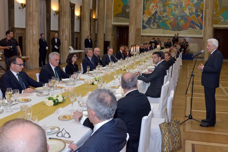 Il Presidente Sergio Mattarella e il Presidente della Repubblica di Serbia Tomislav Nikolic 