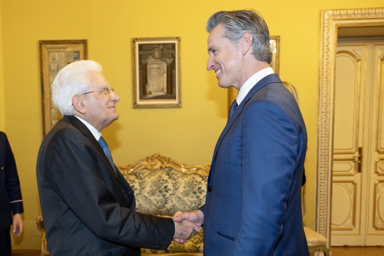 Il Presidente della Repubblica, Sergio Mattarella, incontra Gavin Christopher Newsom, Governatore della California
