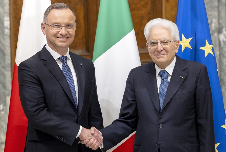 Il Presidente Sergio Mattarella con il Presidente della Repubblica di Polonia, Andrzej Duda