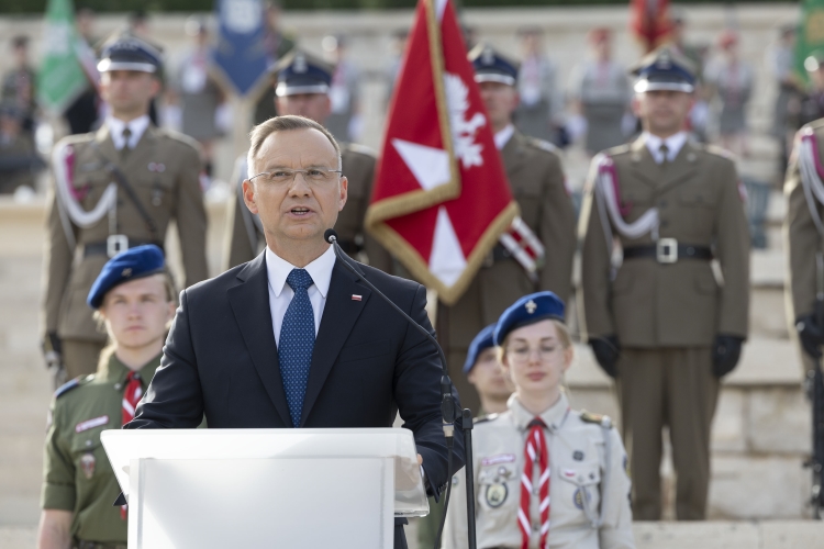 Andrzej Duda, Presidente della Repubblica di Polonia, in occasione del 80° anniversario della battaglia di Montecassino
