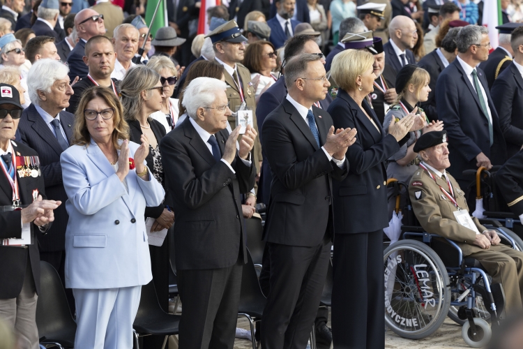 Il Presidente della Repubblica Sergio Mattarella con Andrzej Duda, Presidente della Repubblica di Polonia, in occasione del 80° anniversario della battaglia di Montecassino

