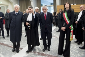 Il Presidente Sergio Mattarella con il Rettore del Politecnico Marco Gilli