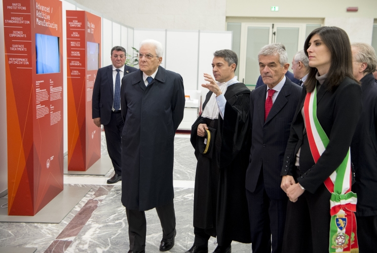 Il Presidente Sergio Mattarella con il Rettore del Politecnico Marco Gilli, 