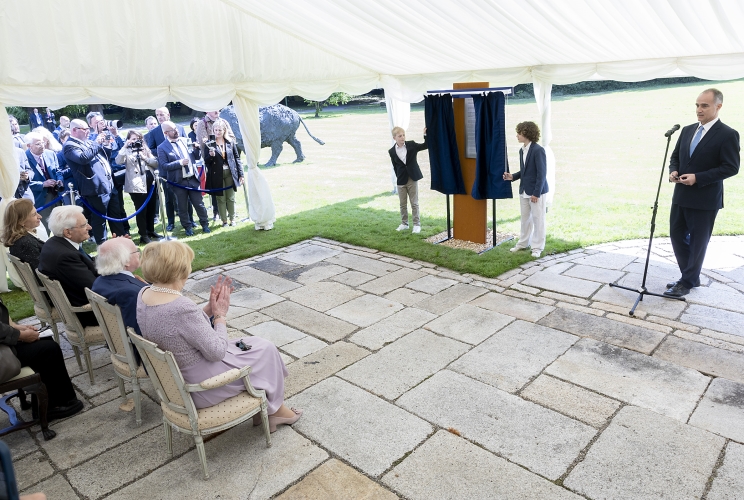Dublino - Il Presidente della Repubblica Sergio Mattarella con Michael Daniel Higgins, Presidente d'Irlanda, in occasione della cerimonia di inaugurazione del Parco Italia