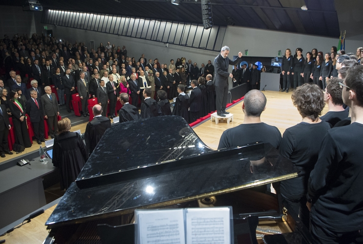 Il Presidente Sergio Mattarella alla inaugurazione dell'anno accademico 2017/2018 del Politecnico di Torino