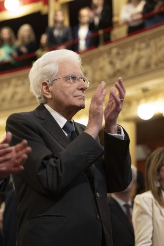 Il Presidente della Repubblica Sergio Mattarella durante la cerimonia commemorativa del trentesimo anniversario della scomparsa dell’On. Giovanni Goria 
