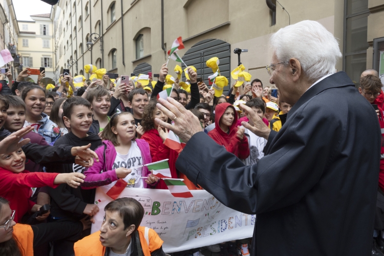 Il Presidente della Repubblica Sergio Mattarella ad Asti in occasione della cerimonia commemorativa del trentesimo anniversario della scomparsa dell’On. Giovanni Goria 

