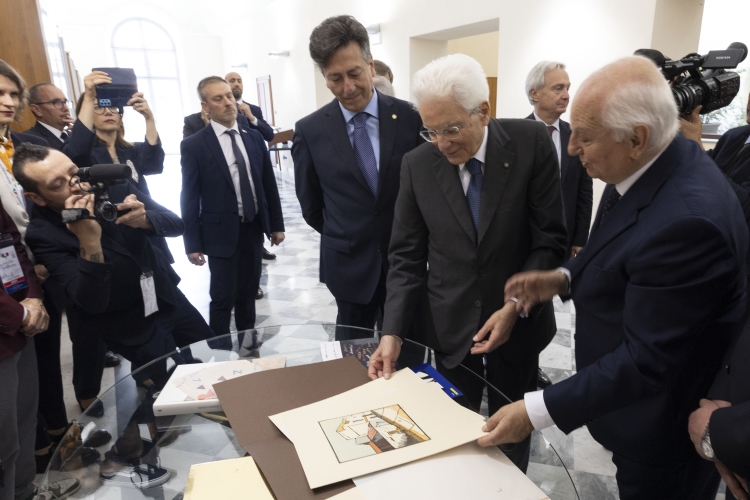 Il Presidente della Repubblica Sergio Mattarella visita la sede della Fondazione Giovanni Goria

