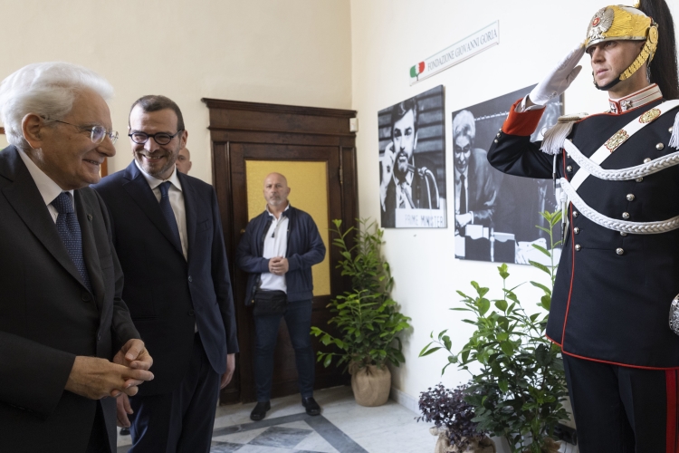 Il Presidente della Repubblica Sergio Mattarella visita la sede della Fondazione Giovanni Goria
