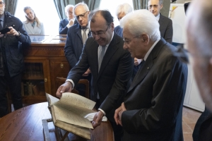 Il Presidente della Repubblica Sergio Mattarella visita Palazzo Alfieri
