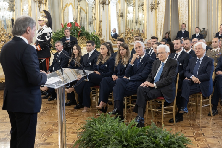 L'intervento Flavio Roda e Loretta Piroia, Presidente della Federazione Italiana Sport Invernali,in occasione dell'incontro con una delegazione della Federazione Italiana Sport Invernali
