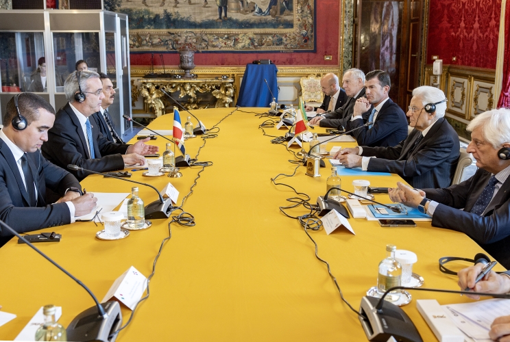 Il Presidente Sergio Mattarella in occasione dei colloqui con Luis Rodolfo Abinader, Presidente della Repubblica Dominicana