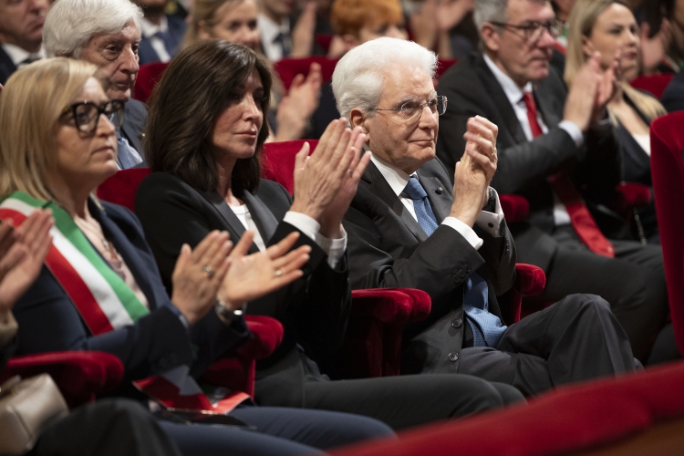 Il Presidente della Repubblica Sergio Mattarella alla cerimonia per il 50° anniversario della strage di Piazza della Loggia 