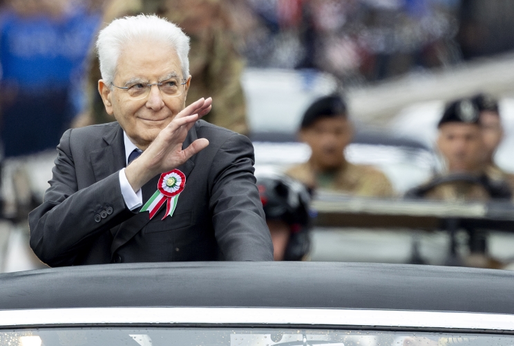 Il Presidente Sergio Mattarella alla Rivista Militare in occasione del 78° anniversario della Repubblica Italiana